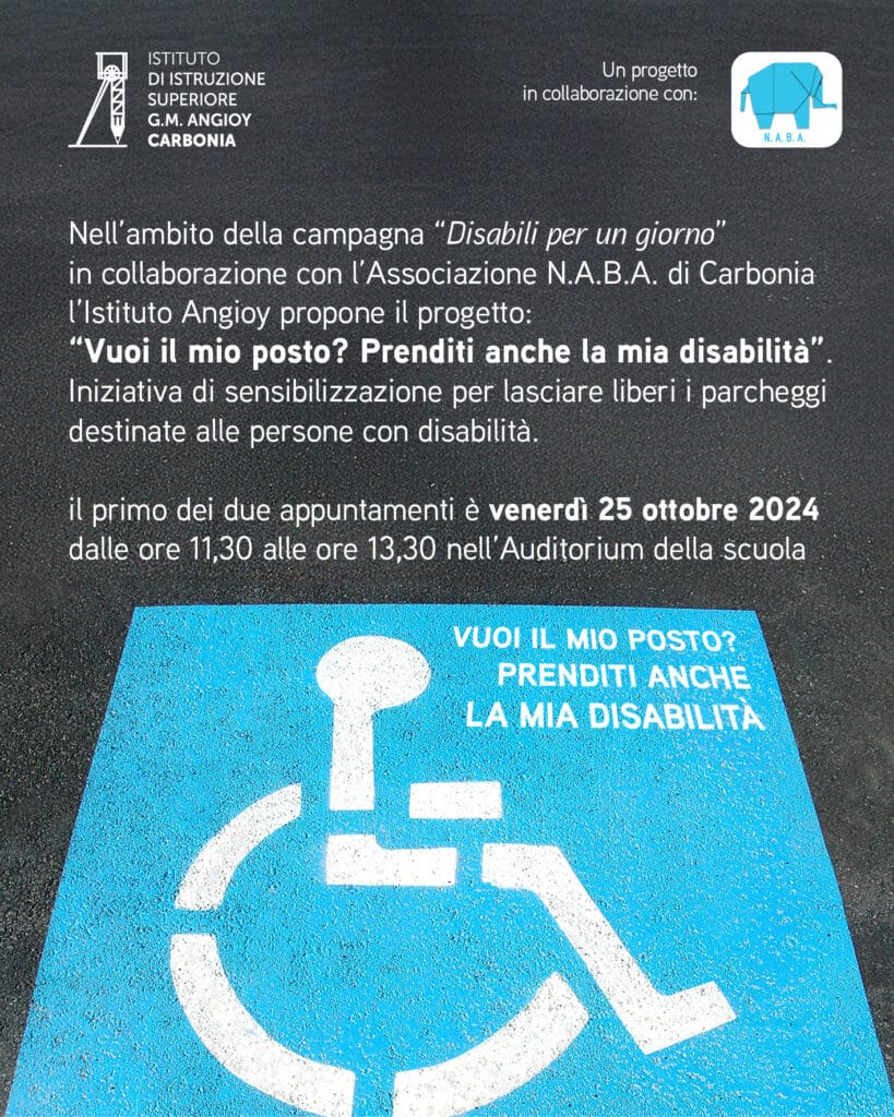 Immagine con segnaletica parcheggio per disabili